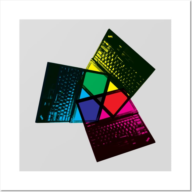 CMYK Laptops Wall Art by CharlotteCinnamon